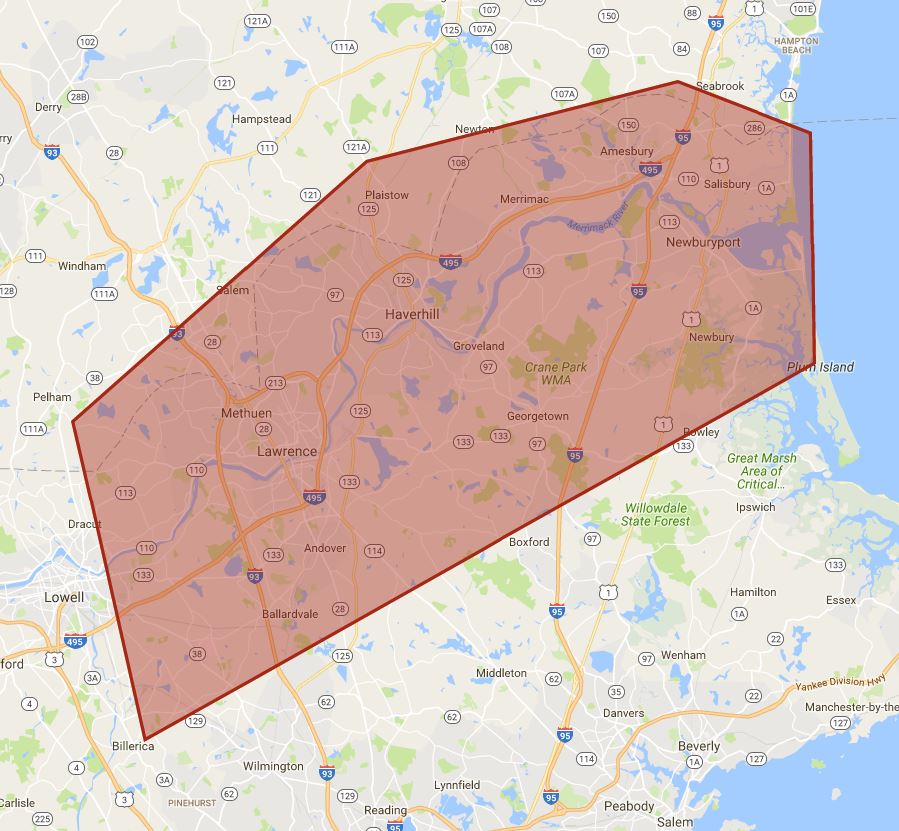 Northern Massachusetts Cleaning Service Area